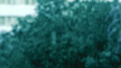 Rain-rain-rain-raindrops close-up Stock Footage 258218980