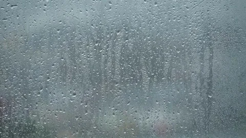 Rain, rain on window, no people, video, heavy, overlay, realistic Stock Footage 314985851