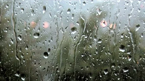 Rain, rain on window, no people, video, heavy, overlay, realistic Stock Footage 314985854