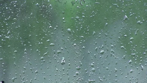Rain, rain on window, no people, video, heavy, overlay, realistic Stock Footage 314985876