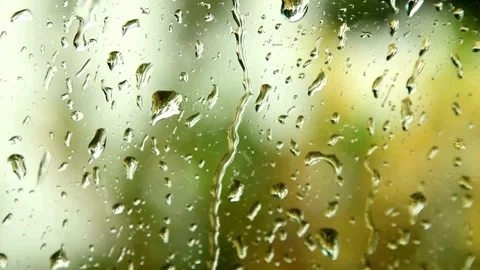 Rain, rain on window, no people, video, heavy, overlay, realistic Stock Footage 314985883