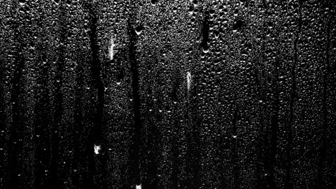 Rain, rain on window, no people, video, heavy, overlay, realistic Stock Footage 314985904