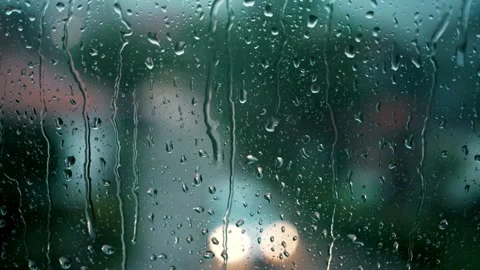 Rain, rain on window, no people, video, heavy, overlay, realistic Stock Footage 314985924
