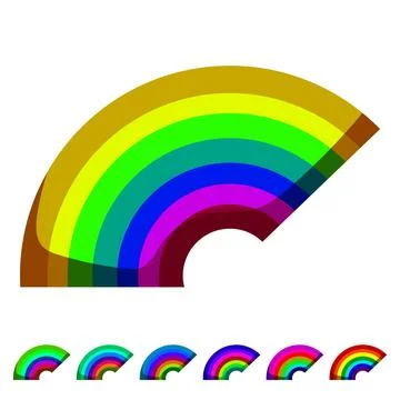 Rain rainbow cartoon vector graphic Stock Illustration