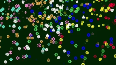 Rain rainbow flower Video stock 300527106