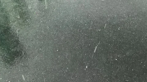 Rain, raindrop, slow, slow motion, puddle, close-up, rainy, season, tranquil, ba Stock Footage 154232460