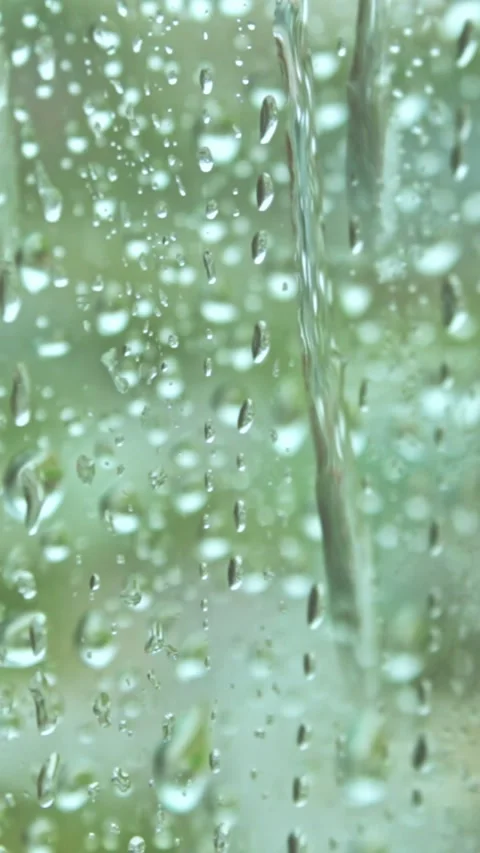 Rain Raining Against The Window On A Rainy Day Stock Footage 244050894