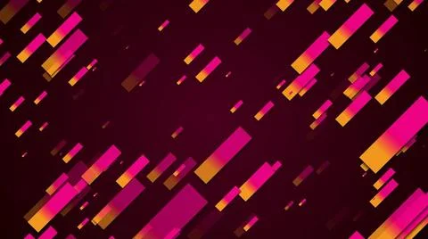 Rain rectangular stripes Geometric 3d render lines sweeping in space angle... Stock Photos