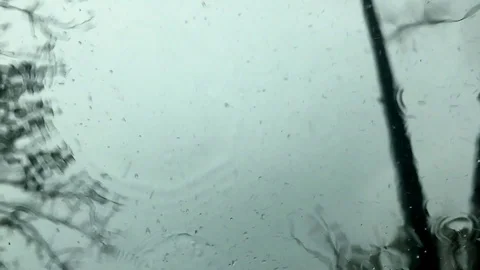 Rain reflection water drops Stock Footage 98676715