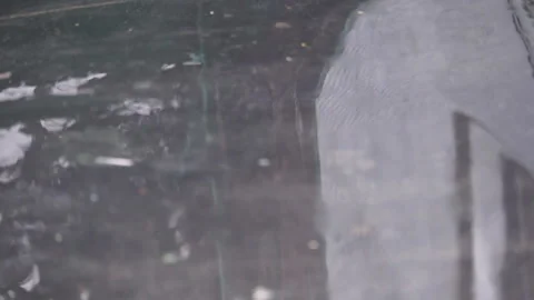Rain ripples on dark surface Stock-Footage 194306302