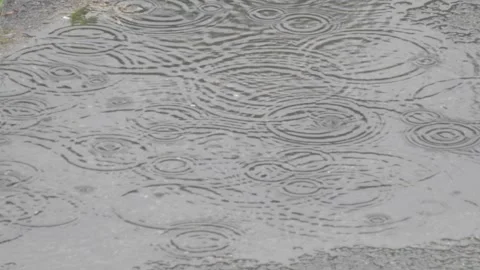 Rain ripples in slow motion Video stock 273879261
