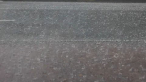 Rain road driving  flood puddle autumn drops Stock-Footage 114295877