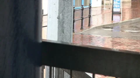 Rain on the road Stock Footage 7138881