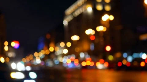 Rain road traffic night Video stock 83356834