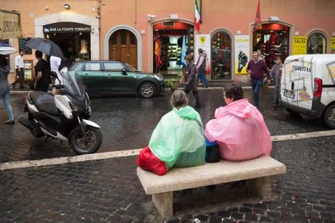 Rain in rome Foto stock