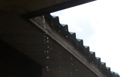 Rain on the roof Stock Footage 205475177