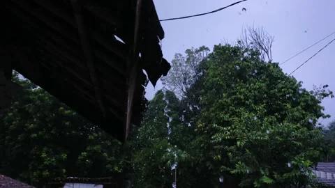 Rain from the roof Stock Footage 208306522