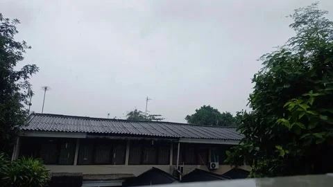 Rain on the Roof Stock Footage 297727213