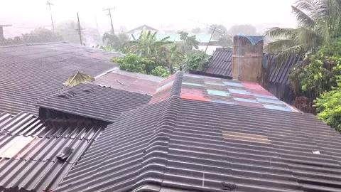 Rain roof2 Stock-Footage 315615116