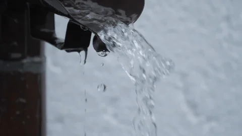 Rain runoffs from pipe slomo 01 Stock Footage 90811821