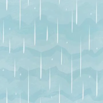 Rain seamless pattern Stock Illustration
