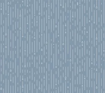 Rain seamless vector pattern. Rainy season background in simple flat style with Stock Illustration