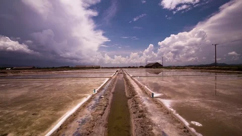 Rain season reflections, mirror image timelapse of the monsoon season in south Stock Footage 79314913