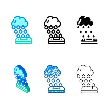 Rain sensor color looks icon vector color Illustrazione stock