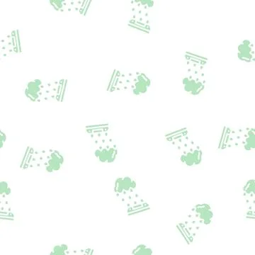 Rain sensor glyph vector seamless pattern black Stock Illustration