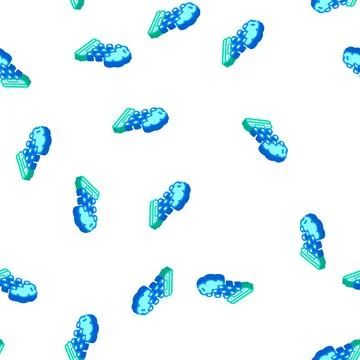 Rain sensor isometric icon seamless pattern color Stock Illustration