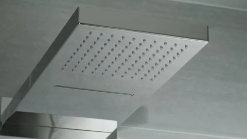 Rain Shower chrome Stock Footage 260351024