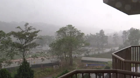 Rain showers /Dark rainy clouds/heavy rains in forest environment 스톡 동영상 38030660