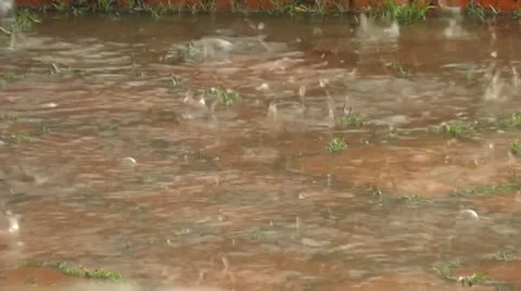 Rain on the sidewalk, close up 動画素材 38731704