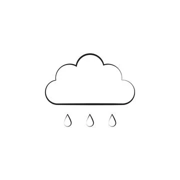 Rain sign icon. Elements of weather signs icon. Premium quality graphic design 스톡 일러스트