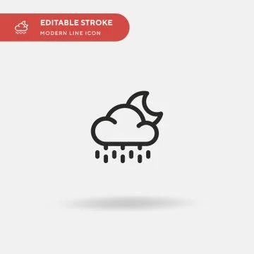 Rain Simple vector icon. Illustration symbol design template for web mobile U Stock Illustration