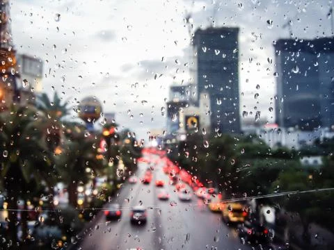 Rain in sin city Stock Photos