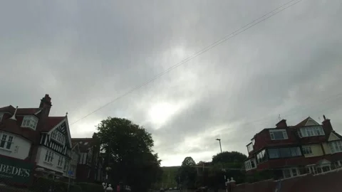 Rain Sky and Dramatic Black Clouds over England During Drive Video stock 320110827