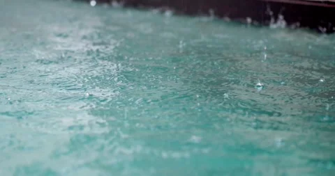 Rain in slow motion, 4k, 30fps Stock Footage 258657941