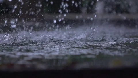 Rain slow motion Stock Footage 75863301