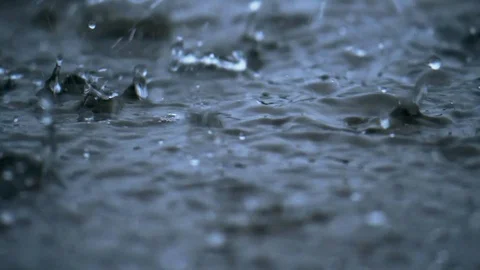 Rain in Slow Motion. Stock Footage 120030066