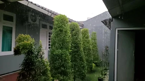 Rain in slow motion Stock Footage 220586143