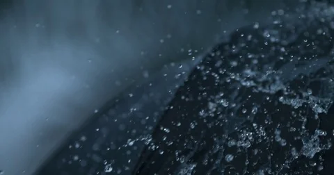 Rain slow motion umbrella Video stock 84466519