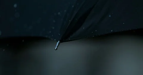 Rain slow motion umbrella Video stock 84467754