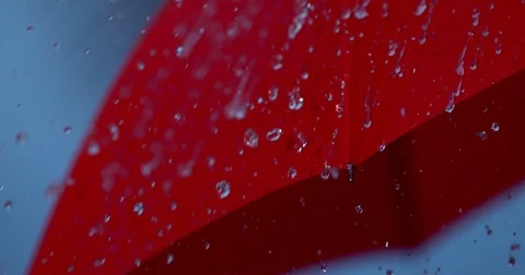 Rain slow motion umbrella Video stock 84468605