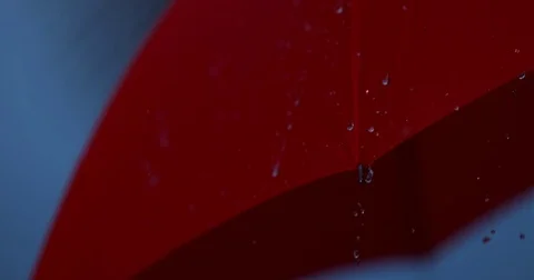Rain slow motion umbrella Video stock 84469682