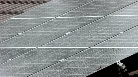 Rain on solar panels pattern Stock Footage 168723022