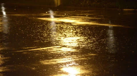Rain sparkle at night Stock Footage 25797876