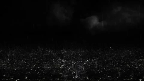 Rain Splashes on Black Brick 4K Loop Video stock 312946169