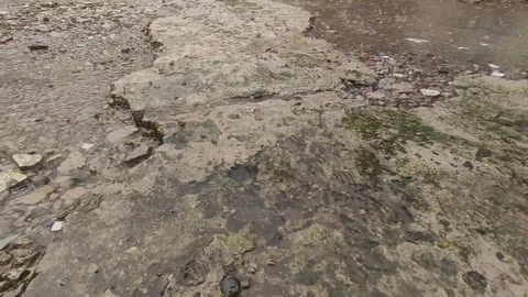 Rain Splashing on Ground with Strong Droplets Stock Footage 332898189
