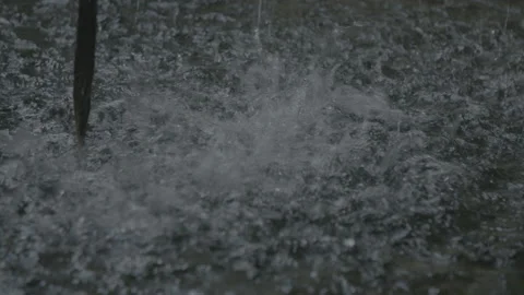 Rain Splashing In A Puddle Stock Footage 149513989